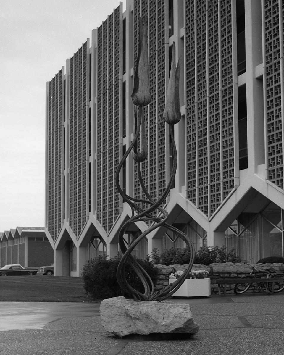 Sculpture outside Ag Sciences North building